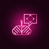 Ícone de néon do controlo da mente Elementos do grupo louco da ciência Ícone simples para Web site, design web, app móvel, gráfic ilustração do vetor Ícone de néon do controlo da mente Elementos do grupo louco da ciência Ícone simples para Web site, design web, app móvel, gráfic ilustração do vetor
