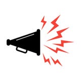 Ícone do altofalante Elemento do amplificador da voz do vetor isolado no fundo branco O conceito dos anúncios, atenção-agarrando, ilustração do vetor Ícone do altofalante Elemento do amplificador da voz do vetor isolado no fundo branco O conceito dos anúncios, atenção-agarrando, ilustração do vetor