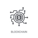 ícone do blockchain ilustração royalty free ícone do blockchain ilustração royalty free