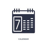 Ícone do calendário no fundo branco Ilustração simples do elemento do conceito da estratégia ilustração royalty free Ícone do calendário no fundo branco Ilustração simples do elemento do conceito da estratégia ilustração royalty free