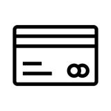 Ícone do cartão de crédito ilustração stock Ícone do cartão de crédito ilustração stock