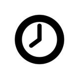 Ícone do conceito do tempo Forma simples do pulso de disparo ilustração royalty free Ícone do conceito do tempo Forma simples do pulso de disparo ilustração royalty free
