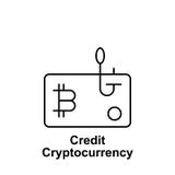 Ícone do esboço do crédito de Bitcoin Elemento de ícones da ilustração do bitcoin Os sinais e os símbolos podem ser usados para a ilustração royalty free Ícone do esboço do crédito de Bitcoin Elemento de ícones da ilustração do bitcoin Os sinais e os símbolos podem ser usados para a ilustração royalty free