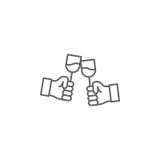 ícone do esboço da amizade das mãos do brinde Elementos da linha ícone da amizade Os sinais, os símbolos e os vetores podem ser u ilustração stock ícone do esboço da amizade das mãos do brinde Elementos da linha ícone da amizade Os sinais, os símbolos e os vetores podem ser u ilustração stock