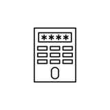 Ícone do esboço do varredor do dedo da robótica Os sinais e os símbolos podem ser usados para a Web, logotipo, app móvel, UI, UX ilustração do vetor Ícone do esboço do varredor do dedo da robótica Os sinais e os símbolos podem ser usados para a Web, logotipo, app móvel, UI, UX ilustração do vetor