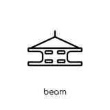 Ícone do feixe Ícone linear liso moderno na moda do feixe do vetor em b branco ilustração do vetor Ícone do feixe Ícone linear liso moderno na moda do feixe do vetor em b branco ilustração do vetor