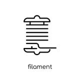 ícone do filamento Ícone linear liso moderno na moda do filamento do vetor sobre ilustração do vetor ícone do filamento Ícone linear liso moderno na moda do filamento do vetor sobre ilustração do vetor