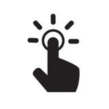 Ícone do gesto do toque ?cone da m?o ícone do cursor do tela táctil Um clique ilustração do vetor Ícone do gesto do toque ?cone da m?o ícone do cursor do tela táctil Um clique ilustração do vetor