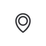 Ícone do lugar do mapa do esboço Etiqueta do lugar Elemento para a relação do Web site do app do ui do projeto Posicione o pino ilustração do vetor Ícone do lugar do mapa do esboço Etiqueta do lugar Elemento para a relação do Web site do app do ui do projeto Posicione o pino ilustração do vetor