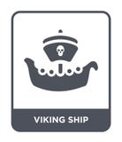 ícone do navio de viquingue no estilo na moda do projeto ícone do navio de viquingue isolado no fundo branco ícone do vetor do na ilustração royalty free ícone do navio de viquingue no estilo na moda do projeto ícone do navio de viquingue isolado no fundo branco ícone do vetor do na ilustração royalty free