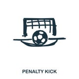 Ícone do pontapé de grande penalidade Apps móveis, impressão e mais uso O elemento simples canta Ilustração monocromática do ícon ilustração do vetor Ícone do pontapé de grande penalidade Apps móveis, impressão e mais uso O elemento simples canta Ilustração monocromática do ícon ilustração do vetor