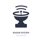 ícone do sistema do radar no fundo branco Ilustração simples do elemento do conceito da astronomia ilustração stock ícone do sistema do radar no fundo branco Ilustração simples do elemento do conceito da astronomia ilustração stock