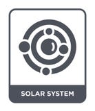 ícone do sistema solar no estilo na moda do projeto Ícone do sistema solar isolado no fundo branco ícone do vetor do sistema sola ilustração stock ícone do sistema solar no estilo na moda do projeto Ícone do sistema solar isolado no fundo branco ícone do vetor do sistema sola ilustração stock