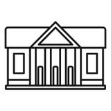 Ícone do tribunal da janela, estilo do esboço ilustração do vetor Ícone do tribunal da janela, estilo do esboço ilustração do vetor