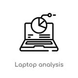 ícone do vetor da análise do portátil do esboço linha simples preta isolada ilustra??o do elemento do conceito do neg?cio Curso e ilustração stock ícone do vetor da análise do portátil do esboço linha simples preta isolada ilustra??o do elemento do conceito do neg?cio Curso e ilustração stock