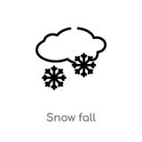 ícone do vetor da queda da neve do esboço linha simples preta isolada ilustração do elemento do conceito do tempo neve editável d ilustração royalty free ícone do vetor da queda da neve do esboço linha simples preta isolada ilustração do elemento do conceito do tempo neve editável d ilustração royalty free