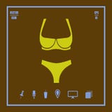 Ícone do vetor da roupa interior ilustração royalty free Ícone do vetor da roupa interior ilustração royalty free