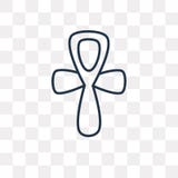 Ícone do vetor de Ankh isolado no fundo transparente, Ankh linear ilustração do vetor Ícone do vetor de Ankh isolado no fundo transparente, Ankh linear ilustração do vetor