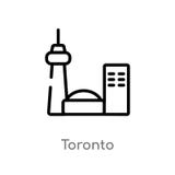 ícone do vetor de toronto do esboço linha simples preta isolada ilustração do elemento do conceito do curso curso editável toront ilustração stock ícone do vetor de toronto do esboço linha simples preta isolada ilustração do elemento do conceito do curso curso editável toront ilustração stock