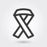 Ícone do vetor, linha médica estilo do ícone da fita do VIH para algumas finalidades, ilustração do vetor Ícone do vetor, linha médica estilo do ícone da fita do VIH para algumas finalidades, ilustração do vetor