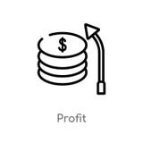 ícone do vetor do lucro do esboço linha simples preta isolada ilustração do elemento do conceito das éticas lucro editável do cur ilustração do vetor ícone do vetor do lucro do esboço linha simples preta isolada ilustração do elemento do conceito das éticas lucro editável do cur ilustração do vetor