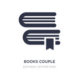 ícone dos pares dos livros no fundo branco Ilustração simples do elemento do conceito da educação ilustração stock ícone dos pares dos livros no fundo branco Ilustração simples do elemento do conceito da educação ilustração stock