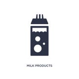 ícone dos produtos de leite no fundo branco Ilustração simples do elemento do conceito de cultivo e de jardinagem ilustração stock ícone dos produtos de leite no fundo branco Ilustração simples do elemento do conceito de cultivo e de jardinagem ilustração stock