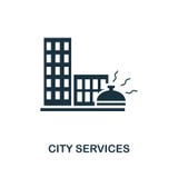 Ícone dos serviços da cidade Projeto superior do estilo da coleção do ícone do urbanismo UI e UX Ícone perfeito dos serviços da c ilustração stock Ícone dos serviços da cidade Projeto superior do estilo da coleção do ícone do urbanismo UI e UX Ícone perfeito dos serviços da c ilustração stock