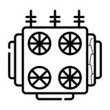 Ícone elétrico do transformador - vetor ilustração royalty free Ícone elétrico do transformador - vetor ilustração royalty free