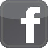 Ícone escuro do facebook ilustração stock Ícone escuro do facebook ilustração stock