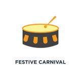 ícone festivo dos cilindros do carnaval symb festivo do conceito dos cilindros do carnaval ilustração royalty free ícone festivo dos cilindros do carnaval symb festivo do conceito dos cilindros do carnaval ilustração royalty free