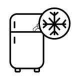 Ícone frio do congelador ilustração do vetor Ícone frio do congelador ilustração do vetor