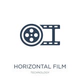 ícone horizontal da tira do filme no estilo na moda do projeto ícone horizontal da tira do filme isolado no fundo branco tira hor ilustração stock ícone horizontal da tira do filme no estilo na moda do projeto ícone horizontal da tira do filme isolado no fundo branco tira hor ilustração stock