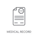 Ícone linear do informe médico Logotipo moderno c do informe médico do esboço ilustração do vetor Ícone linear do informe médico Logotipo moderno c do informe médico do esboço ilustração do vetor