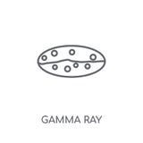 Ícone linear do raio gama Conceito moderno do logotipo do raio gama do esboço sobre ilustração royalty free Ícone linear do raio gama Conceito moderno do logotipo do raio gama do esboço sobre ilustração royalty free
