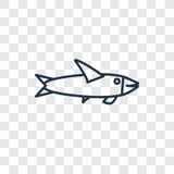 Ícone linear do vetor do conceito de Pike isolado no backgrou transparente ilustração royalty free Ícone linear do vetor do conceito de Pike isolado no backgrou transparente ilustração royalty free