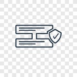 Ícone linear do vetor do conceito dos servidores isolado no backg transparente ilustração royalty free Ícone linear do vetor do conceito dos servidores isolado no backg transparente ilustração royalty free
