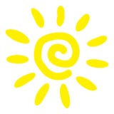 Ícone liso de Sun ilustração royalty free Ícone liso de Sun ilustração royalty free