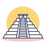 Ícone maia - curso e destino ilustração do vetor Ícone maia - curso e destino ilustração do vetor