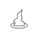 Ícone mágico do esboço do chapéu Os sinais e os símbolos podem ser usados para a Web, logotipo, app móvel, UI, UX ilustração stock Ícone mágico do esboço do chapéu Os sinais e os símbolos podem ser usados para a Web, logotipo, app móvel, UI, UX ilustração stock