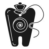 Ícone médico de fio dental, estilo simples ilustração do vetor Ícone médico de fio dental, estilo simples ilustração do vetor