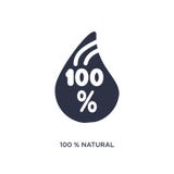 ícone natural do crachá de 100% no fundo branco Ilustração simples do elemento do conceito da ecologia ilustração royalty free ícone natural do crachá de 100% no fundo branco Ilustração simples do elemento do conceito da ecologia ilustração royalty free