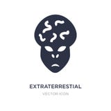 ícone principal extraterrestre no fundo branco Ilustração simples do elemento do conceito da astronomia ilustração royalty free ícone principal extraterrestre no fundo branco Ilustração simples do elemento do conceito da astronomia ilustração royalty free