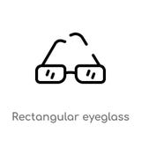 ícone retangular do vetor do quadro do monóculo do esboço linha simples preta isolada ilustração do elemento do conceito da roupa ilustração do vetor ícone retangular do vetor do quadro do monóculo do esboço linha simples preta isolada ilustração do elemento do conceito da roupa ilustração do vetor