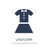 Ícone uniforme Ícone uniforme do vetor liso na moda no backgroun branco ilustração stock Ícone uniforme Ícone uniforme do vetor liso na moda no backgroun branco ilustração stock