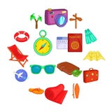 Ícones ajustados, estilo do curso dos desenhos animados Fotos de Stock Ícones ajustados, estilo do curso dos desenhos animados Fotos de Stock