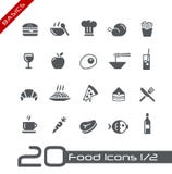 Ícones do alimento - ajuste 1 de 2 princípios de // ilustração stock Ícones do alimento - ajuste 1 de 2 princípios de // ilustração stock