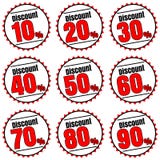 Ícones do disconto da venda ilustração royalty free Ícones do disconto da venda ilustração royalty free
