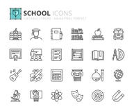 Ícones do esboço sobre a escola Foto de Stock Royalty Free Ícones do esboço sobre a escola Foto de Stock Royalty Free