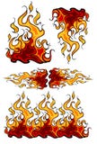 Ícones do vetor do incêndio e das flamas ilustração stock Ícones do vetor do incêndio e das flamas ilustração stock